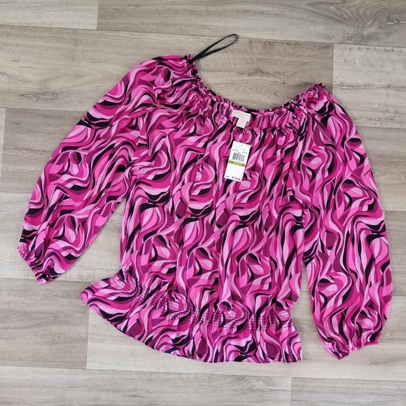 Michael Kors Tops - MICHAEL Michael Kors Peasant Top Pink size 14